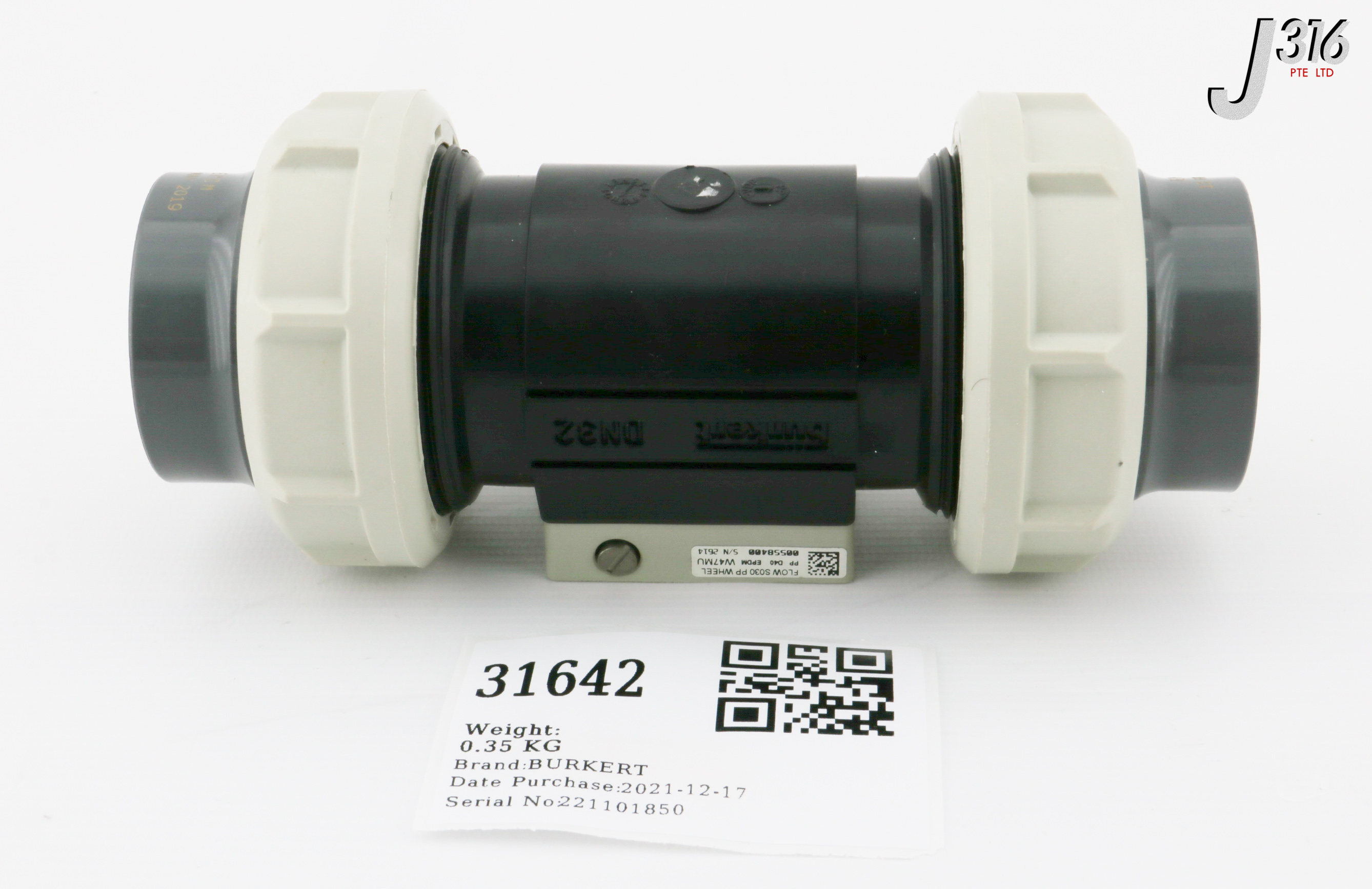 とん 31642 BURKERT INLINE SENSOR-FITTING W/ PADDLE WHEEL, 00558400, DN